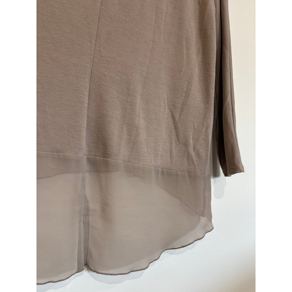 Soft Surroundings Long Sleeve Tunic, Women's Size Medium, Lightweight Tan Cream - Picture 5 of 11